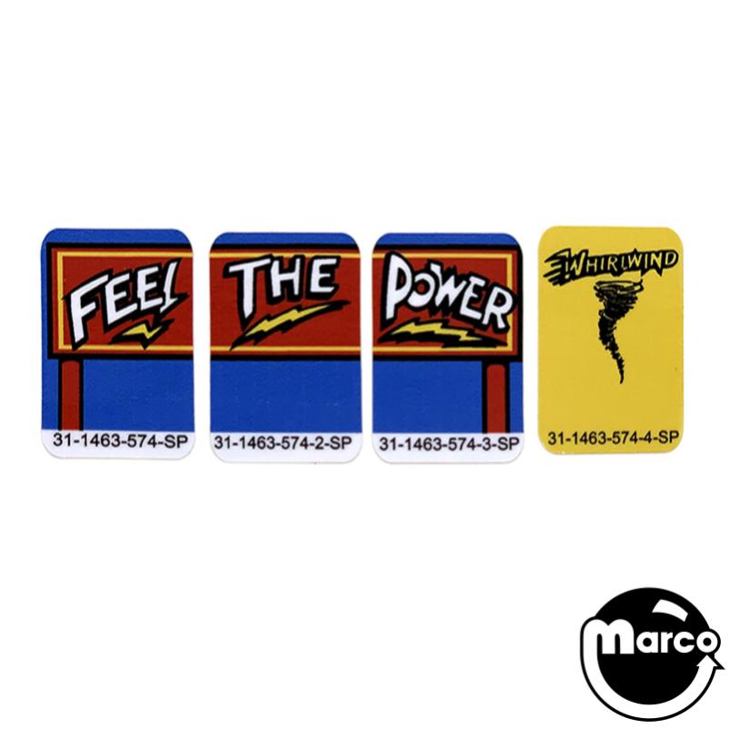 31-1463-574-2 - WHIRLWIND (Williams) Drop target decals - Marco