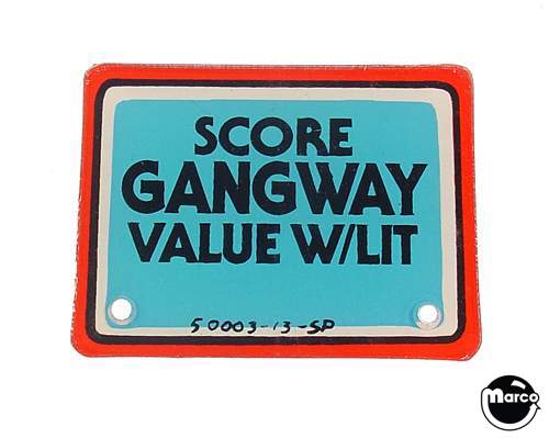 FUNHOUSE (Williams) Plastic "Score Gangway"