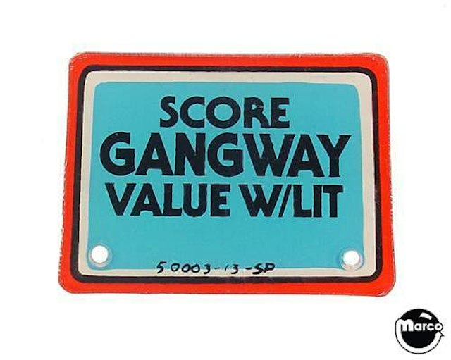 FUNHOUSE (Williams) Plastic "Score Gangway"