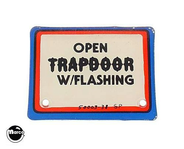 FUNHOUSE (Williams) Plastic 'Open Trapdoor'