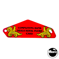 RIVERBOAT GAMBLER (Williams) Plastic 'Completing Bank'