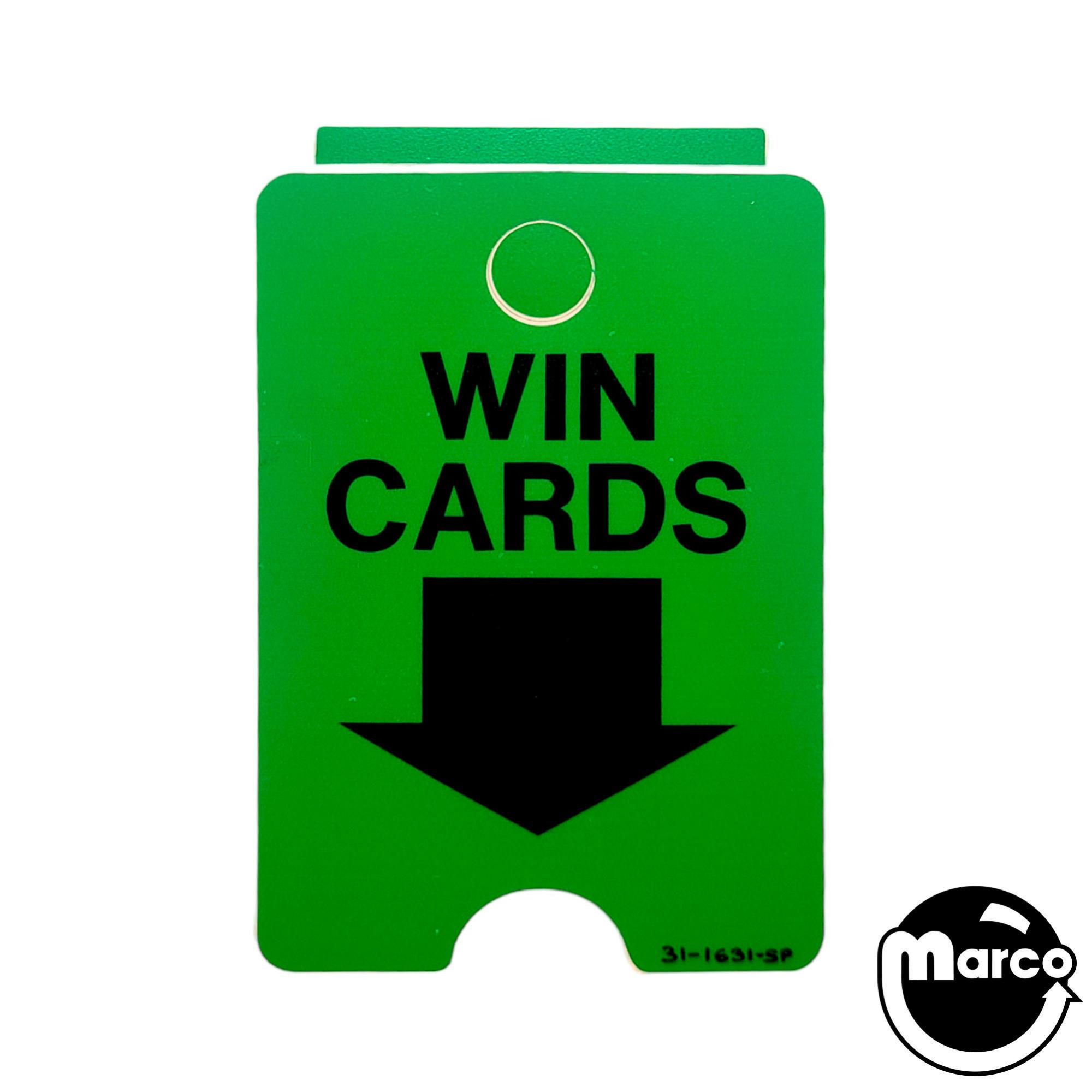 SLUGFEST (Williams) Decal 'Win Cards'