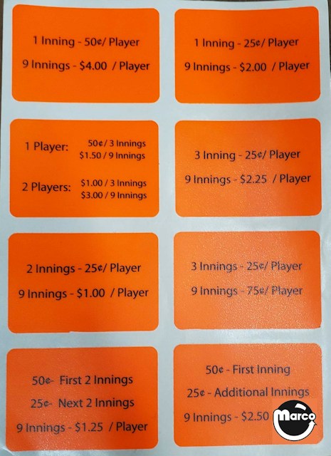 SLUGFEST (Williams) Decal Set Pricing (8)