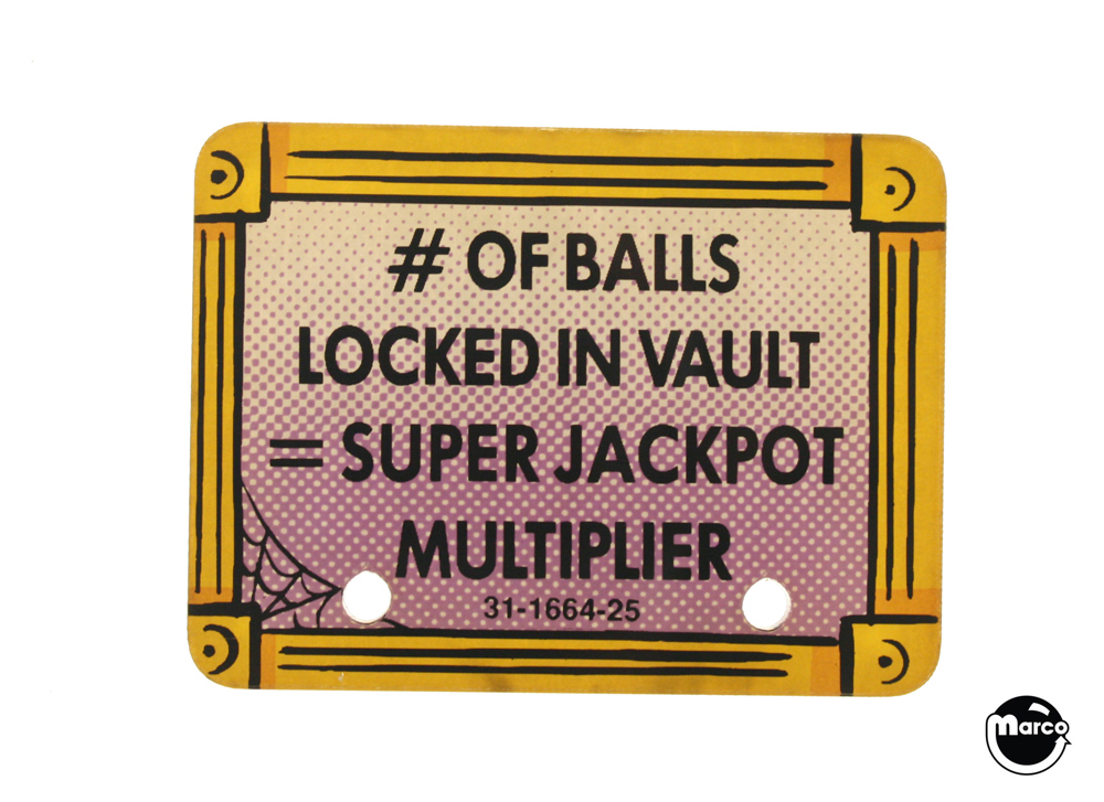 ADDAMS FAMILY (Bally) Plastic "Super Jackpot" prototype