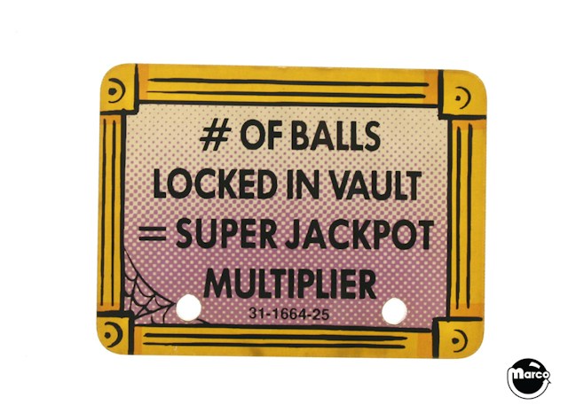 ADDAMS FAMILY (Bally) Plastic "Super Jackpot" prototype