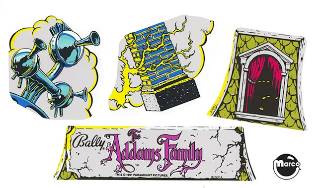 ADDAMS FAMILY (Bally) Cloud dome decal set