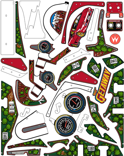 31-1674-XX - GETAWAY (Williams) Plastic set - Marco Specialties