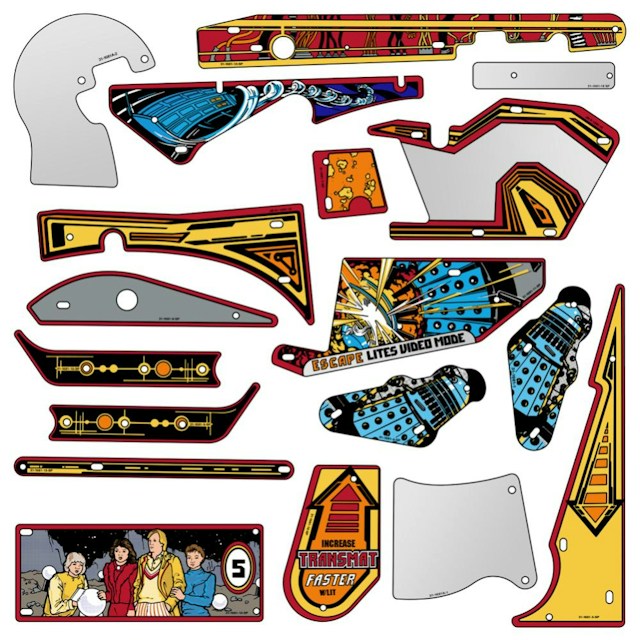 DR WHO (Bally) playfield plastic set