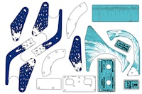 WHITE WATER (Williams) Playfield plastic