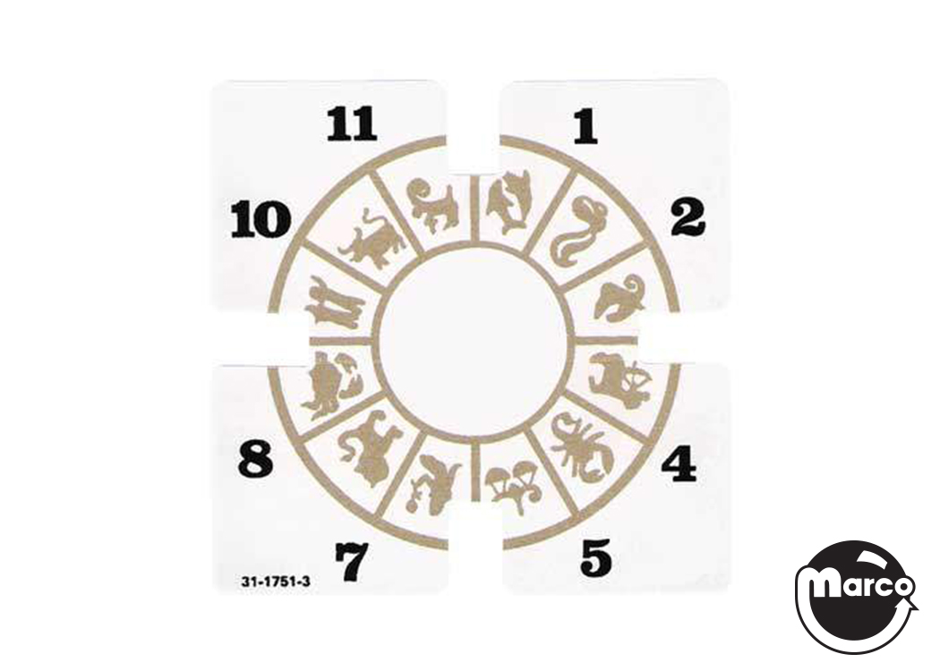 TWILIGHT ZONE (Bally) Clock decal white