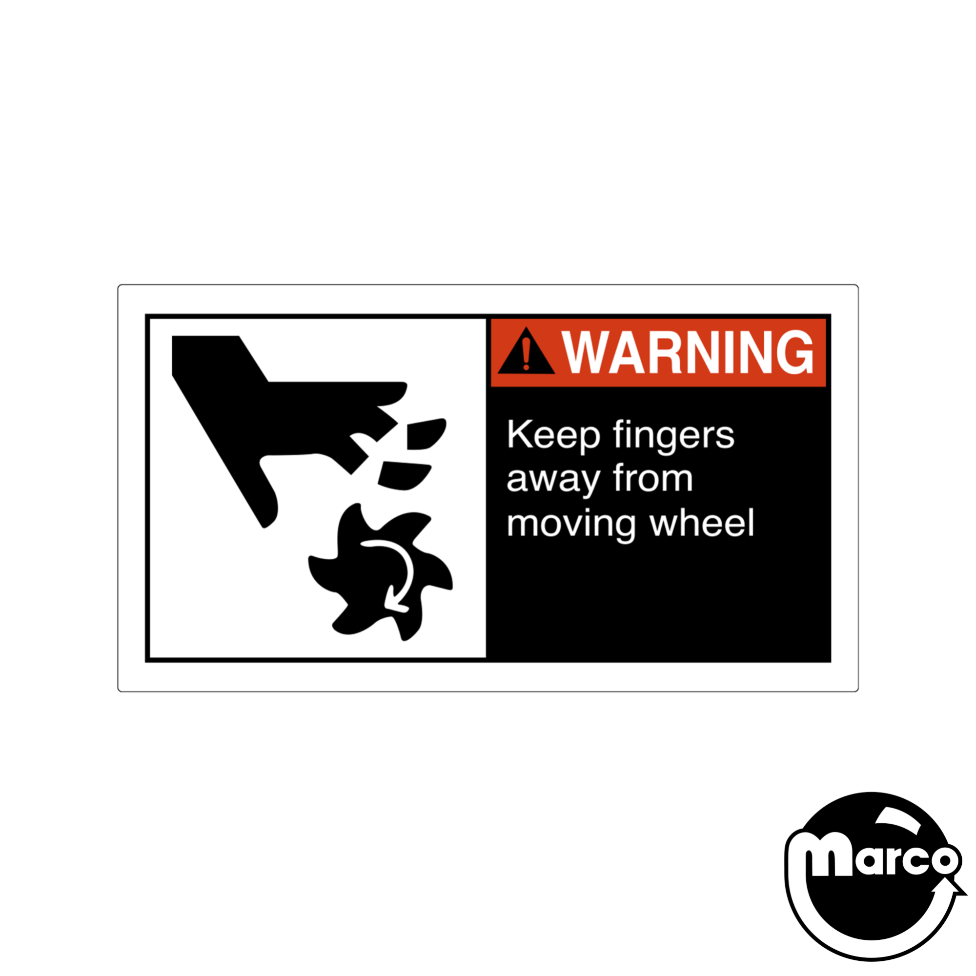 POPEYE (BALLY) WHEEL WARNING LABEL