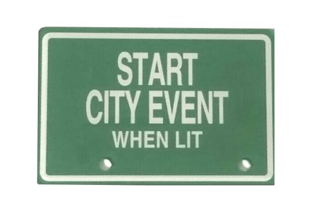 ROAD SHOW (Williams) Plastic 'Start City Event'