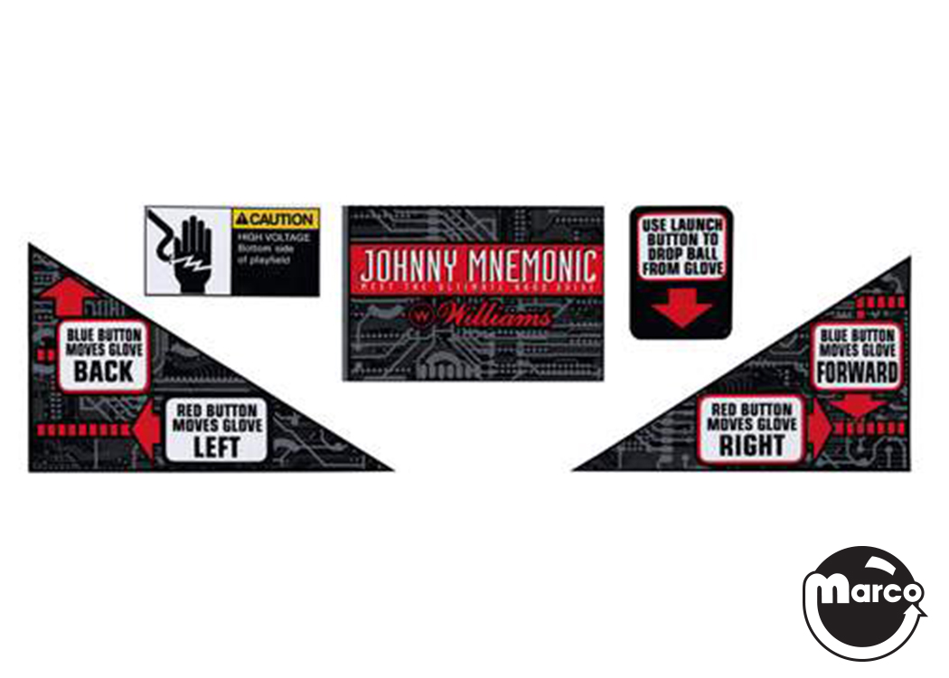JOHNNY MNEMONIC (Williams) arch decals