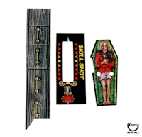 SCARED STIFF (Bally) 3 piece Decal set coffin