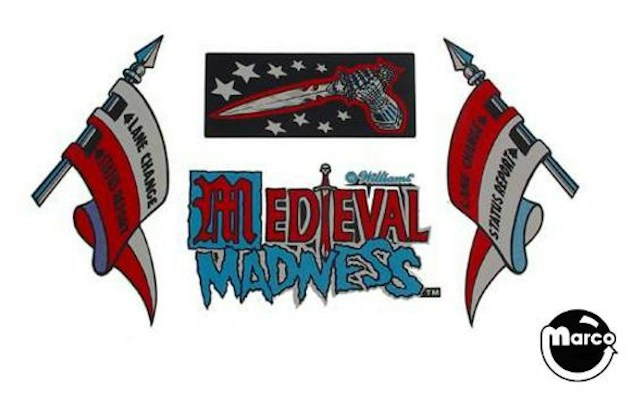 MEDIEVAL MADNESS (Williams) Apron decals
