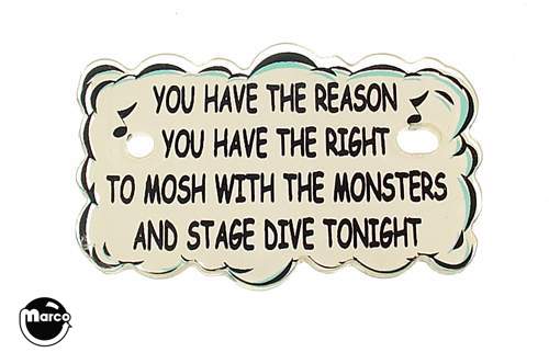 MONSTER BASH (Williams) Plastic "You..."