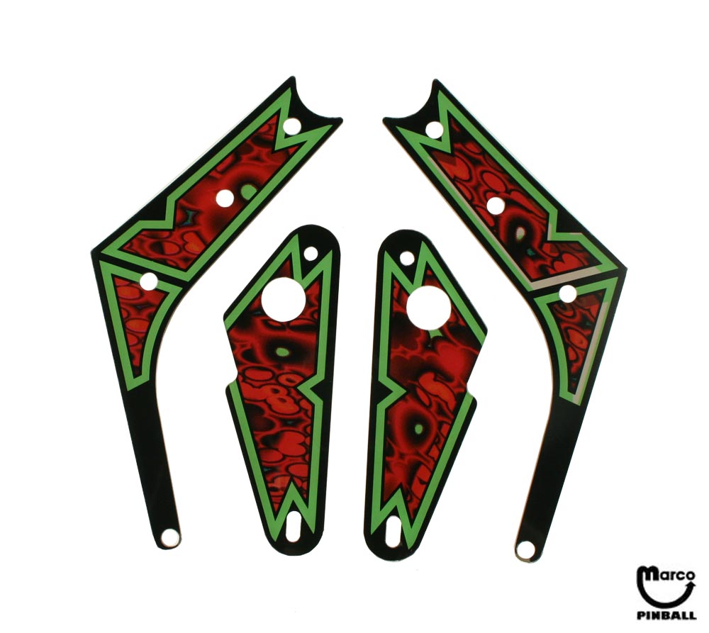 REVENGE FROM MARS (Bally) slingshot and lane guide plastic set