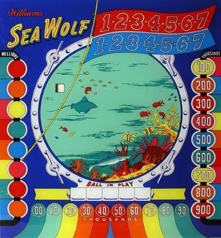 SEA WOLF (Williams) Backglass