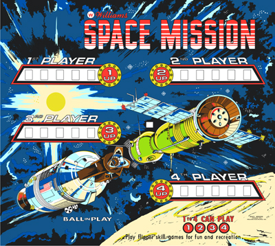SPACE MISSION (Williams) Backglass