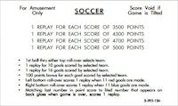 SOCCER (Williams 1964) Score Card Set
