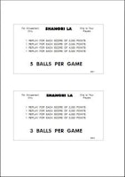 SHANGRI-LA (Williams) Score cards (4)