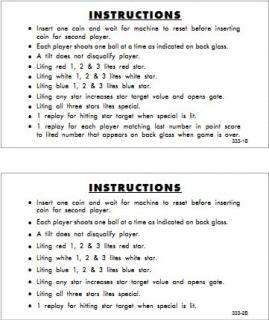 SHANGRI-LA (Williams) Score cards (4)