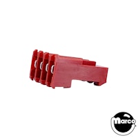 Connector - IDC red 4r mt/thru 22/156