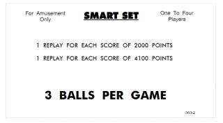 SMART SET (Williams) Score Cards (6)