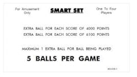 SMART SET (Williams) Score Cards (6)