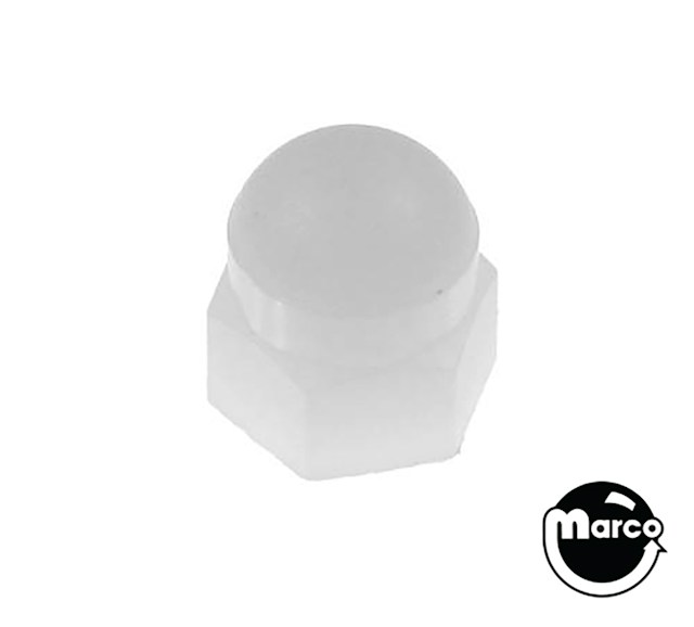 Post cap - nylon acorn nut 6-32 natural 20-8846