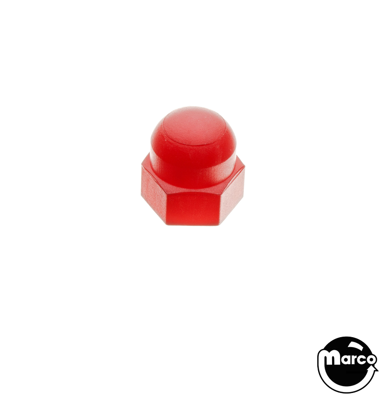 38-6543R - Post cap - nylon acorn nut 6-32 red - Marco Specialties