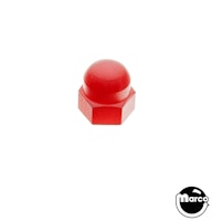 Post cap - nylon acorn nut 6-32 red
