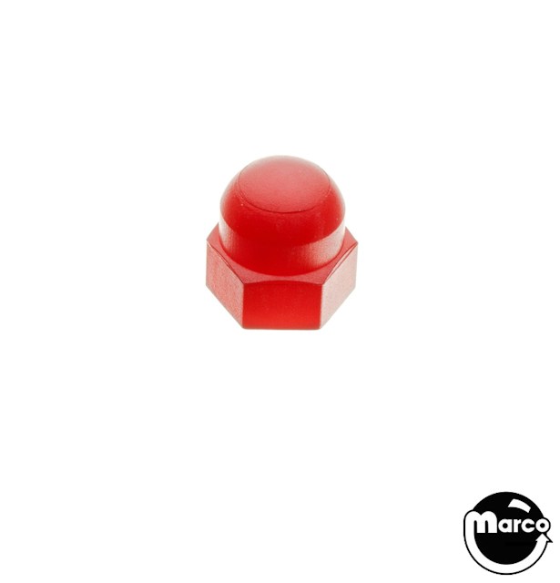 Post cap - nylon acorn nut 6-32 red
