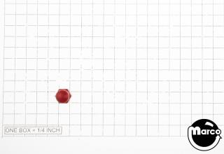 Post cap - nylon acorn nut 6-32 red