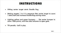 DOODLE BUG (Williams) Score Card Set