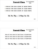 TRAVEL TIME (Williams) Score cards (4)