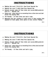 TRAVEL TIME (Williams) Score cards (4)