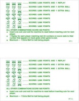 GOLD RUSH (Williams) Score card set (10)