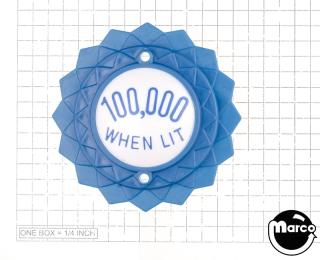 Pop bumper cap daisy dome blue '100,000 When Lit' blue