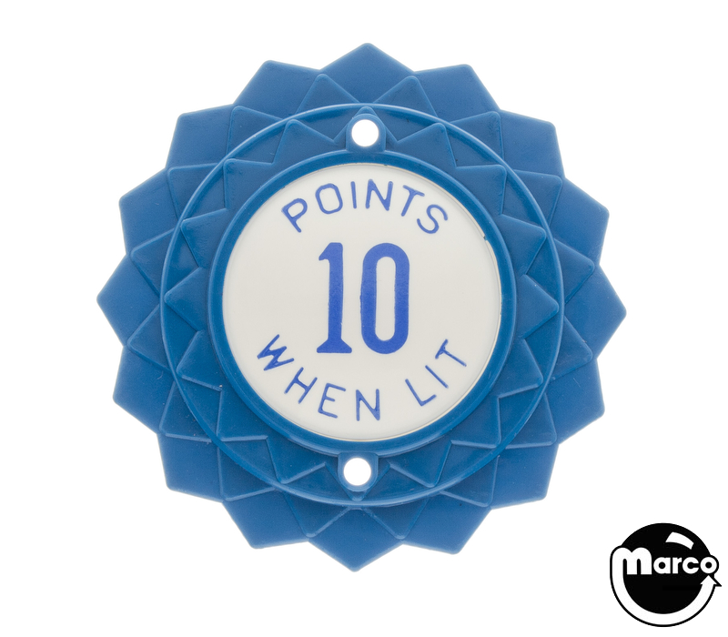 Pop bumper cap daisy dome blue 'Points 10 When Lit' blue