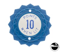 Pop bumper cap daisy dome blue 'Points 10 When Lit' blue