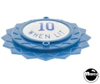 Pop bumper cap daisy dome blue 'Points 10 When Lit' blue