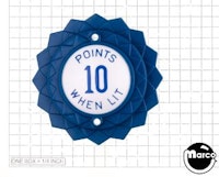 Pop bumper cap daisy dome blue 'Points 10 When Lit' blue