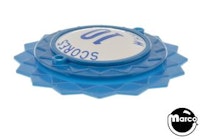 Pop bumper cap daisy dome blue 'Scores 10 When Lit' blue