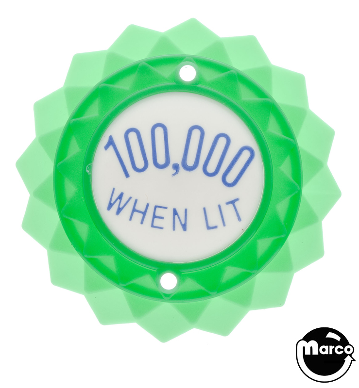 Pop bumper cap daisy dome green '100,000 When Lit' blue