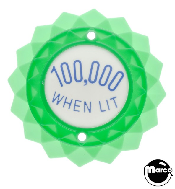 Pop bumper cap daisy dome green '100,000 When Lit' blue
