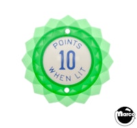 Pop bumper cap daisy dome green 'Points 10 When Lit' blue