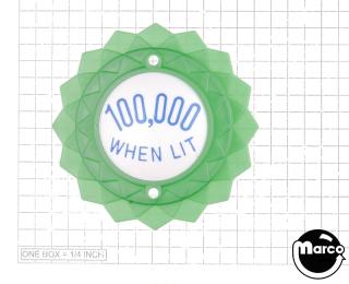 Pop bumper cap daisy dome green '100,000 When Lit' blue