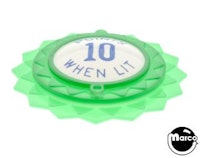 Pop bumper cap daisy dome green 'Points 10 When Lit' blue