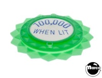 Pop bumper cap daisy dome green '100,000 When Lit' blue